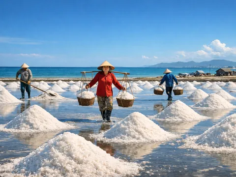 Giá muối Sa Huỳnh lập đỉnh 3 triệu đồng/tấn: Diêm dân “trúng mùa, trúng giá”