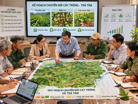 Nghiên cứu chuyển đổi cây trồng tại Trà Tân: Thoát “vòng lặp keo”, mở hướng sinh kế bền vững